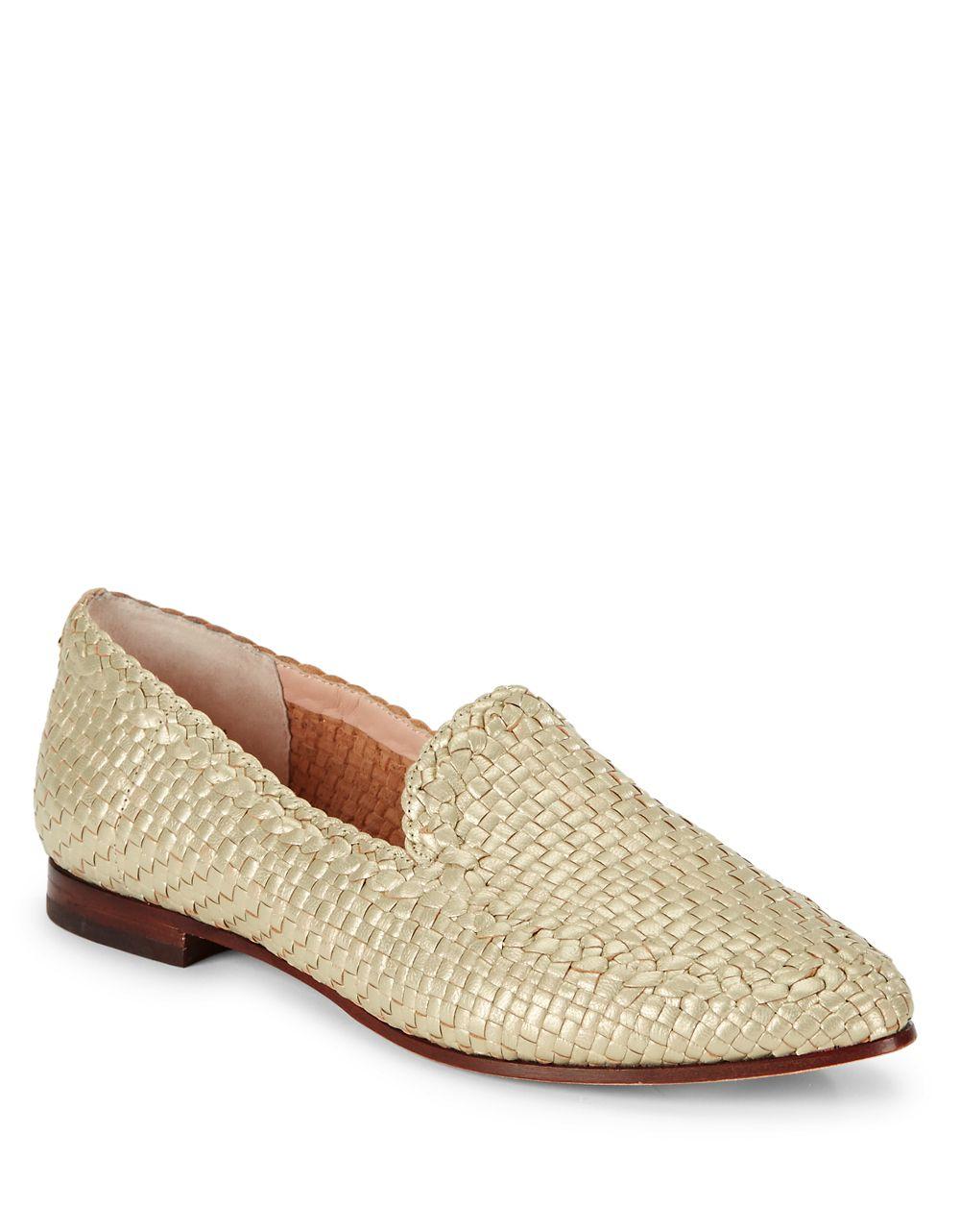 Lyst Kate Spade Caylee Leather Woven Loafers